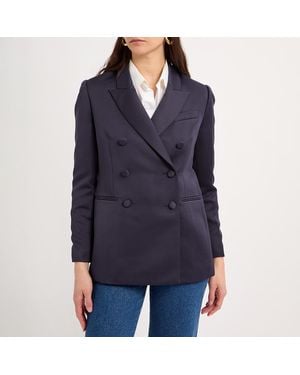 Ted Baker Seraph Satin Boyfriend Blazer - Blue