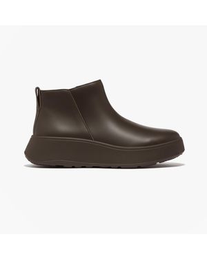 Fitflop F-Mode Flatform Flat Ankle Boots - Brown