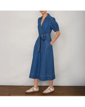Wyse Mid Denim Freja Dress - Blue