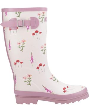 Cotswold Wildflower Tall Wellingtons - Pink