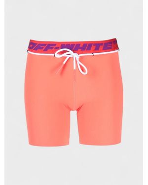 Off-White c/o Virgil Abloh Logo Waistband Track Shorts - Pink