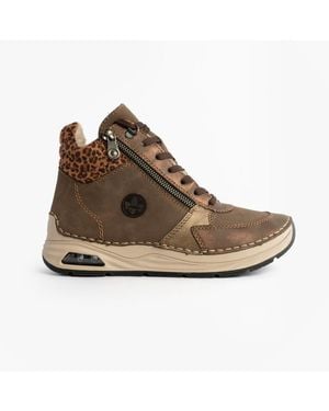 Rieker 44565-25 Flat Ankle Boots - Brown