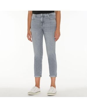 7 For All Mankind Josefina Crop Stretch Jeans - Blue