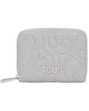 Tous Greta Leather Coin Purse - Grey