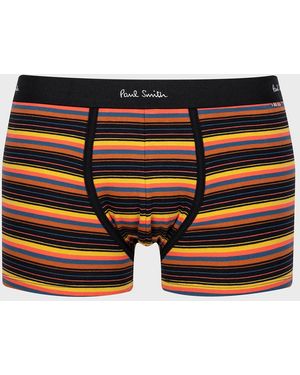 Paul Smith Multi Andy Bright Stripe Trunks - Orange