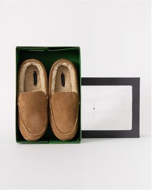 Tommy Hilfiger Tan Slippers - White