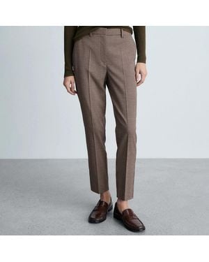 Mango Crop Skinny Trousers - Grey
