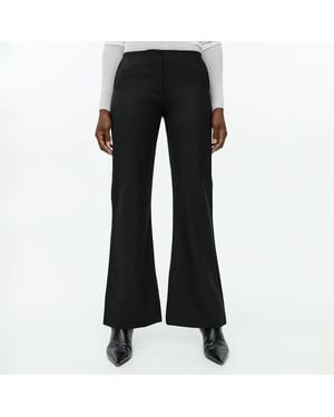 ARKET Wool Blend Twill Flared Trousers - Black