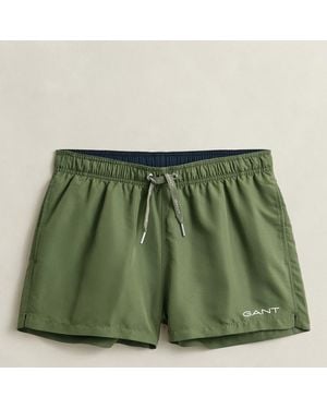 GANT Quick Dry Logo Swim Shorts - Green