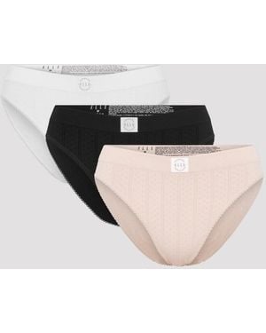 Elle Pack (3) Seamless Briefs - Black