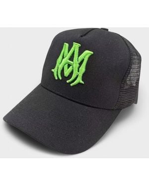 Amiri Ma Logo Trucker Hat - Black
