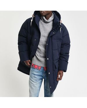 GANT Heavy Down Mid Length Jacket - Blue