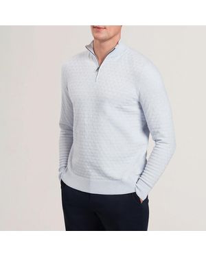 Ted Baker T Knit Half Zip Funnel Neck Jumper - Grey