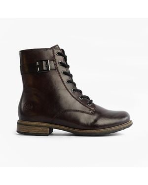 Rieker 74802-35 Flat Ankle Boots - Black