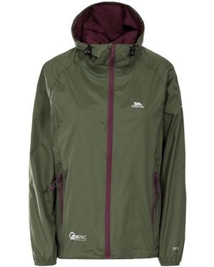 Trespass Waterproof Jacket Qikpac Polyamide Pu Coating Moss - Green