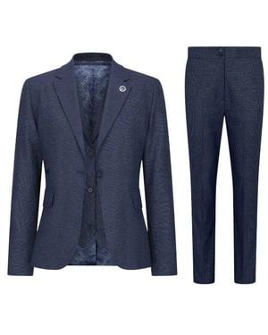 TruClothing Three-Piece Tailored Fit Suit - Blue