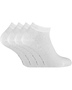 Sock Snob 4 Pack Luxury Bamboo Low Cut Trainer Socks For - White