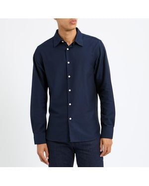 Oliver Sweeney Dark Morais Oxford Cotton Shirt - Blue