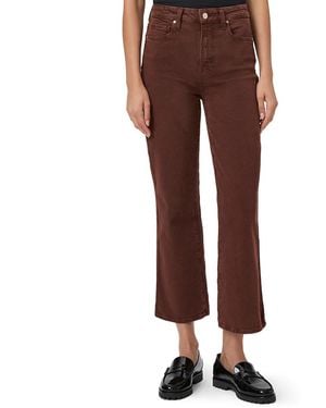 PAIGE Chocolate Courtney Cropped Flare Jean - Brown