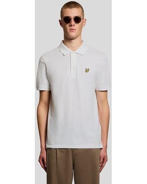Lyle & Scott Textured Jacquard Polo Shirt - White