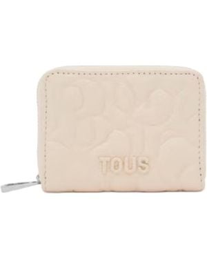 Tous Greta Leather Coin Purse - Natural