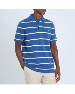 Joules Stripe Filbert Cotton Polo Shirt - Blue
