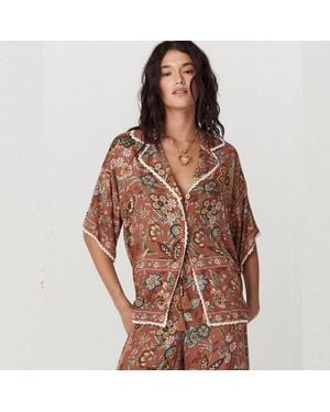 Spell Mojave Lily Shirt - Brown