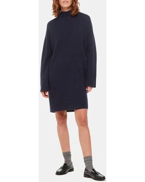 Whistles Amelia Knitted Wool Dress - Blue