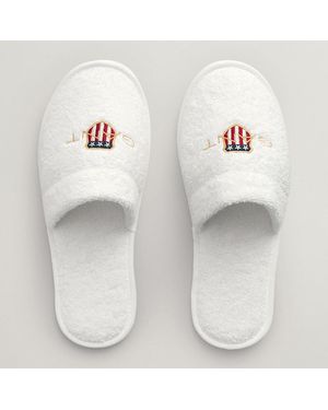 GANT Archive Shield Terry Slippers - White