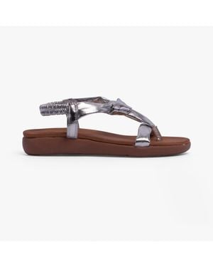 Heavenly Feet Buttercup Heeled Sandals - White