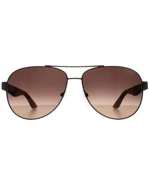 Ferragamo Sunglasses Sf275S 071 Matte Dark Ruthenium Gradient - Brown