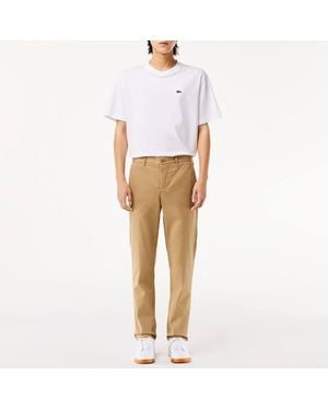 Lacoste Straight Chino Trousers - Natural
