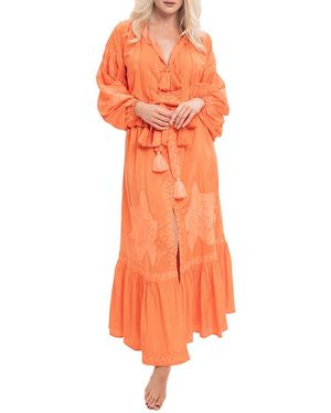 orange beach dress uk Women's Tiered Smock Summer Dress Orange Holiday Outfit  Styledup.co.uk