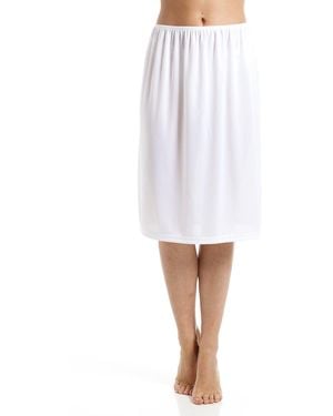 CAMILLE 24' Cling Resistant Under Skirt Half Slip - White