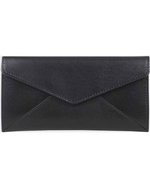Assots London 'Preston' Trifold Vegetable Tanned Real Leather Purse - Black