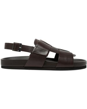 Grenson Dark Wiley Leather Sandals - Brown