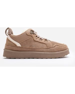 Where's That From 'Elara' Camel Suede Lace-Up Trainers - Brown