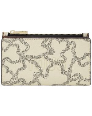 Tous Kaos Icon Print Flat Wallet Purse - Metallic