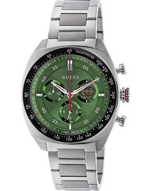 Gucci Ya142318 Interlocking Stainless Steel Automatic Watch - Green