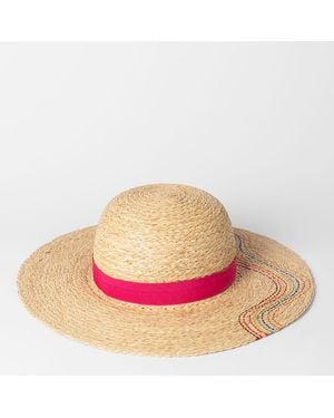 Paul Smith Sand Embroidered Straw Hat - Pink