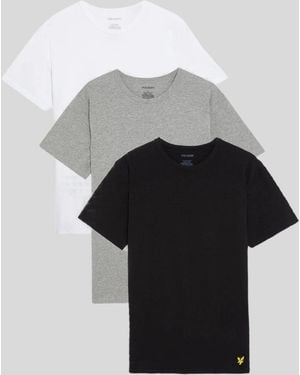 Lyle & Scott 3 Pack Lounge T-Shirts - Black