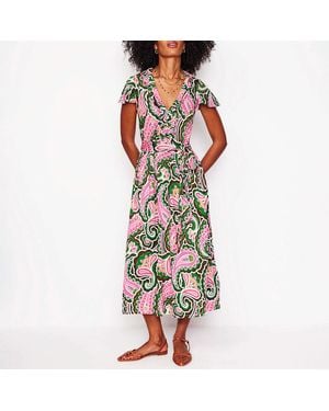 Boden Scallop Paisley Nicola Jersey Tea Dress - Multicolour