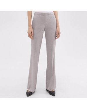 Theory Demitria Flare Tailored Trousers - Grey