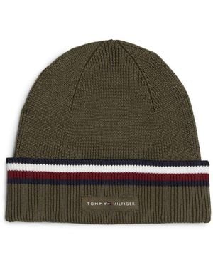 Tommy Hilfiger Corporate Stripe Beanie - Green