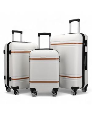 Infinity Luggage Cream Hard Shell Modern Suitcase - Grey