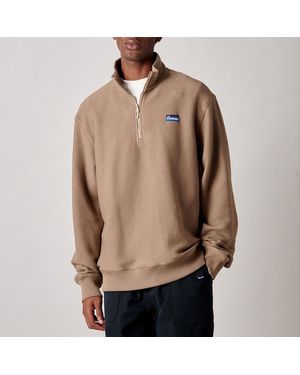 Penfield Light Berkley Textured 1/4 Zip Jumper - Natural