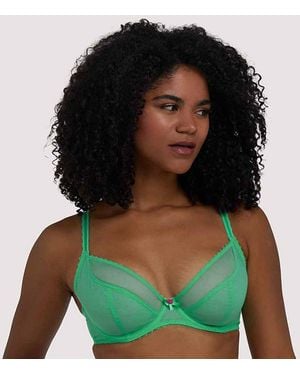 Deja Day Grace Mint Plunge Bra - Green
