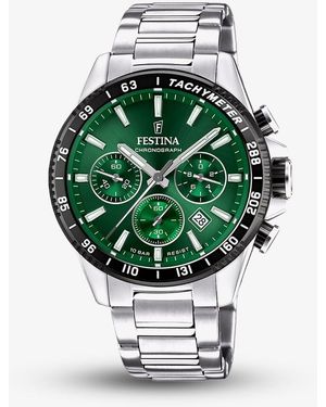 Festina Timeless Chronograph Dial Watch F20560/4 - Green
