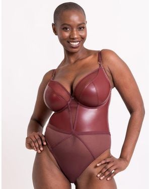Curvy Kate Lucky Star Plunge Body Oxblood - Red