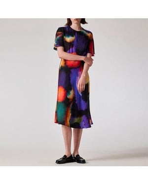 Paul Smith Multi Patterned Midi Dress - Blue